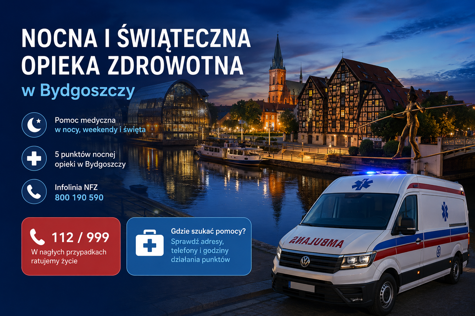 Gdzie szukać pomocy medycznej w nocy i święta? Przewodnik po Bydgoszczy